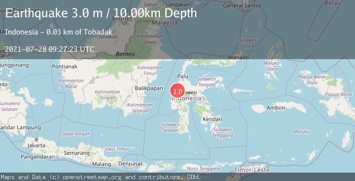 Map of SULAWESI, INDONESIA
