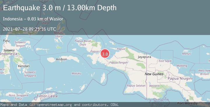 Map of NEAR N COAST OF PAPUA, INDONESIA
