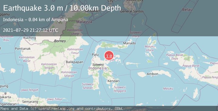 Map of SULAWESI, INDONESIA