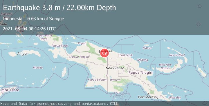 Map of PAPUA, INDONESIA
