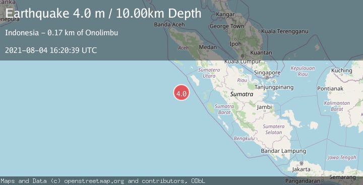 Map of SOUTHWEST OF SUMATRA, INDONESIA