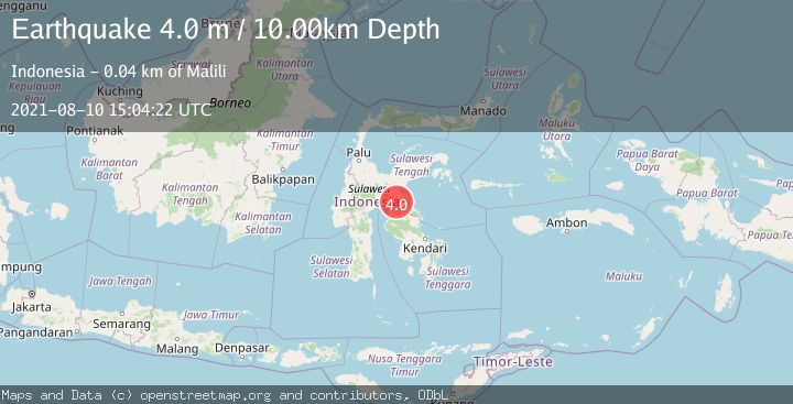 Map of SULAWESI, INDONESIA