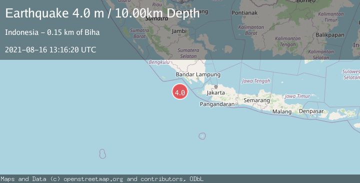 Map of SOUTHWEST OF SUMATRA, INDONESIA