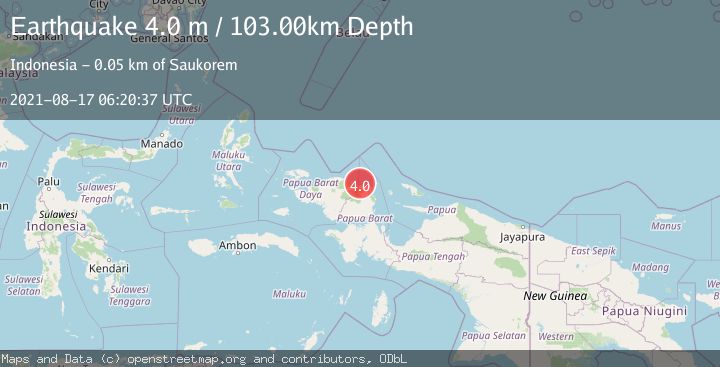 Map of NEAR N COAST OF PAPUA, INDONESIA