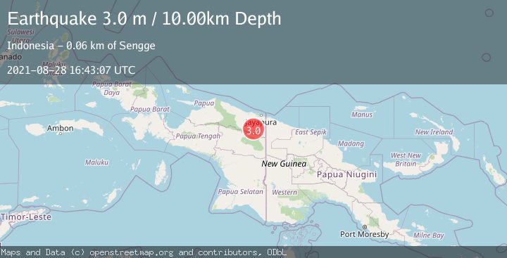 Map of PAPUA, INDONESIA