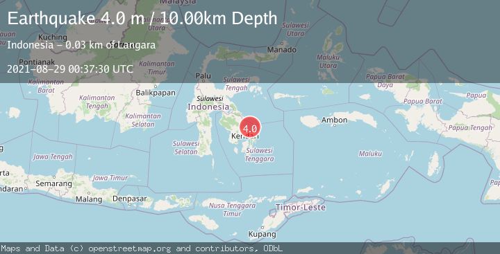 Map of SULAWESI, INDONESIA