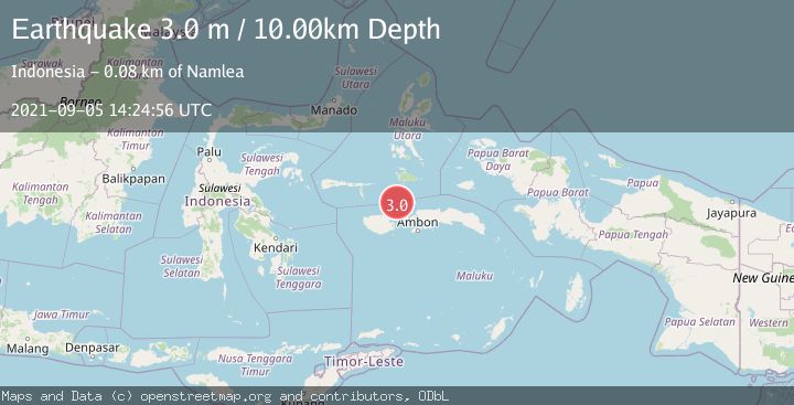 Map of CERAM SEA, INDONESIA