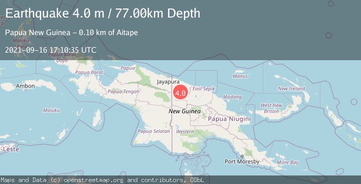 Map of NEW GUINEA, PAPUA NEW GUINEA