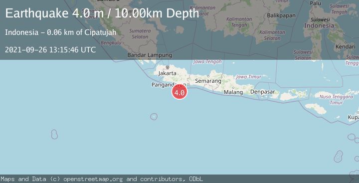 Map of JAVA, INDONESIA