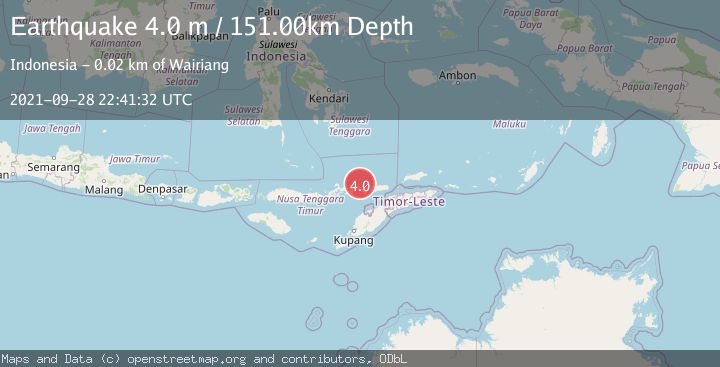 Map of FLORES REGION, INDONESIA