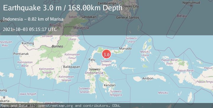 Map of MINAHASA, SULAWESI, INDONESIA