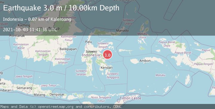 Map of SULAWESI, INDONESIA