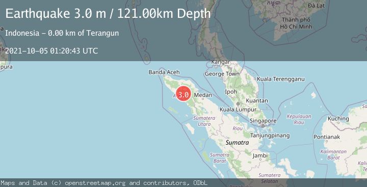 Map of NORTHERN SUMATRA, INDONESIA