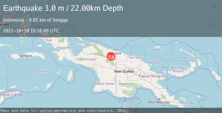Map of PAPUA, INDONESIA