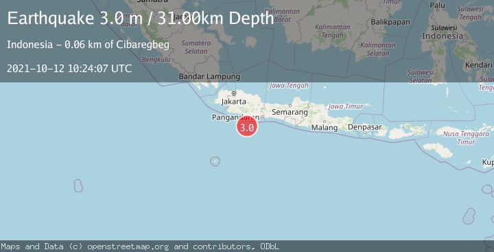 Map of JAVA, INDONESIA