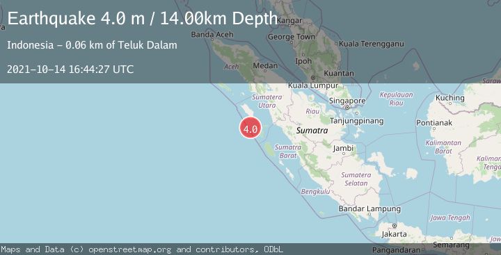 Map of NIAS REGION, INDONESIA