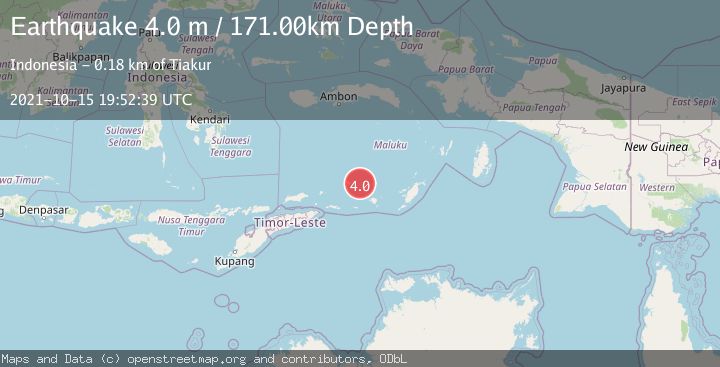 Map of KEPULAUAN BABAR, INDONESIA