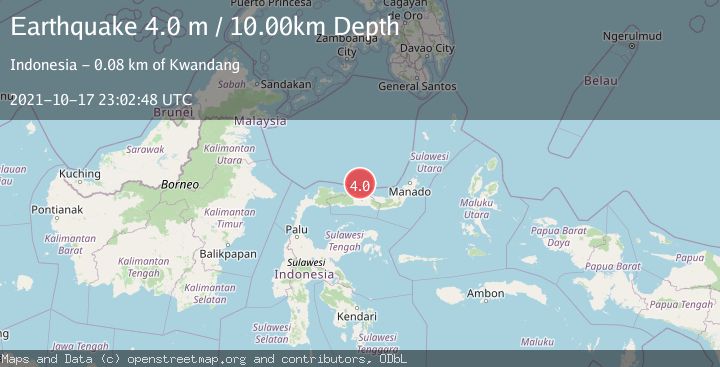 Map of MINAHASA, SULAWESI, INDONESIA