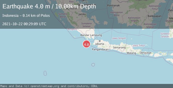 Map of SUNDA STRAIT, INDONESIA