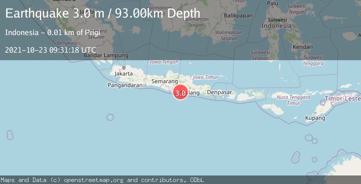 Map of JAVA, INDONESIA