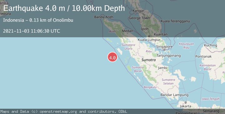 Map of NIAS REGION, INDONESIA
