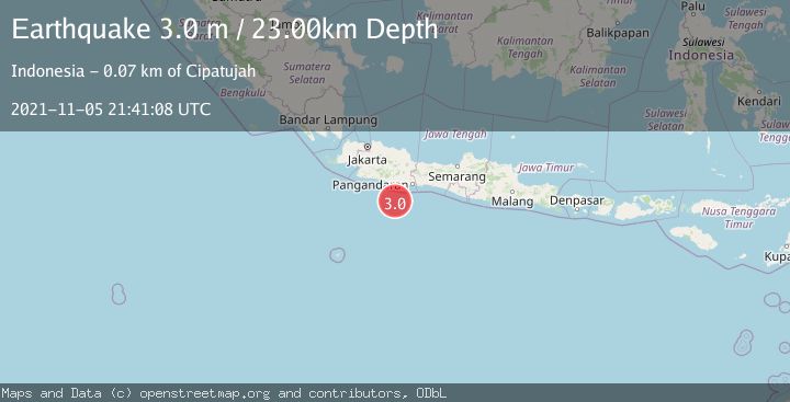 Map of JAVA, INDONESIA