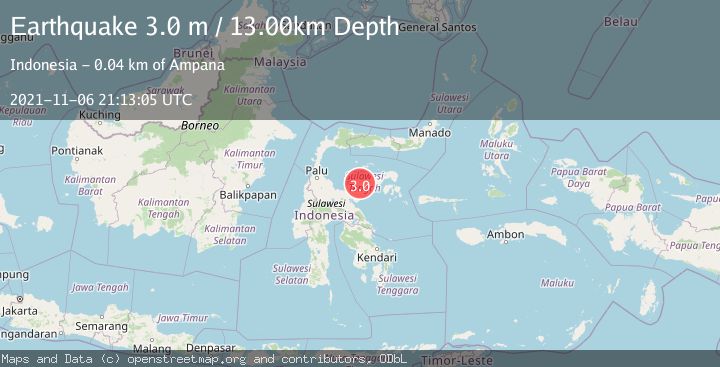 Map of SULAWESI, INDONESIA