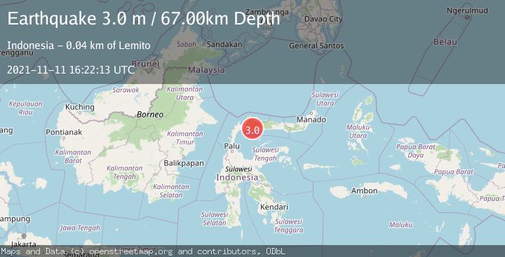 Map of MINAHASA, SULAWESI, INDONESIA