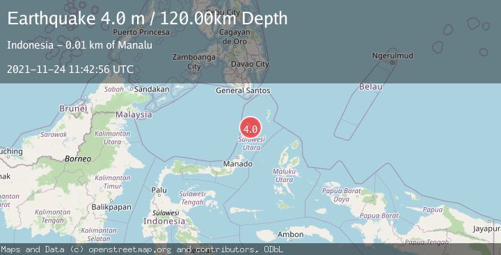 Map of KEPULAUAN SANGIHE, INDONESIA
