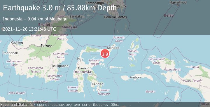 Map of MINAHASA, SULAWESI, INDONESIA