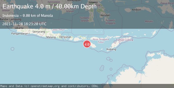 Map of SUMBA REGION, INDONESIA