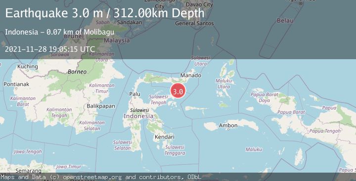 Map of SULAWESI, INDONESIA