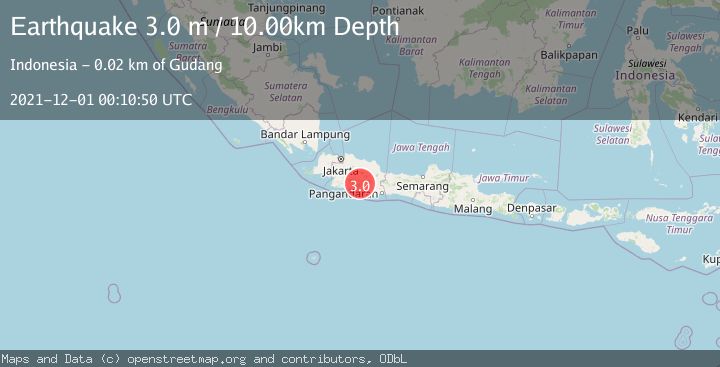 Map of JAVA, INDONESIA