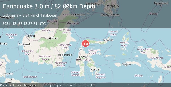 Map of MINAHASA, SULAWESI, INDONESIA