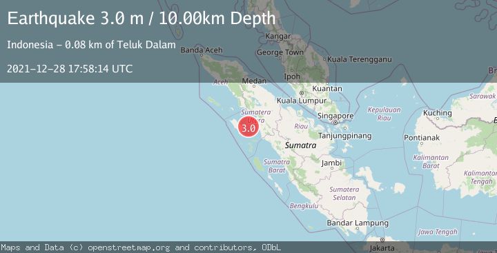 Map of NORTHERN SUMATRA, INDONESIA