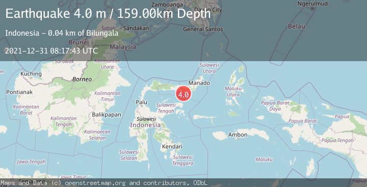 Map of MINAHASA, SULAWESI, INDONESIA