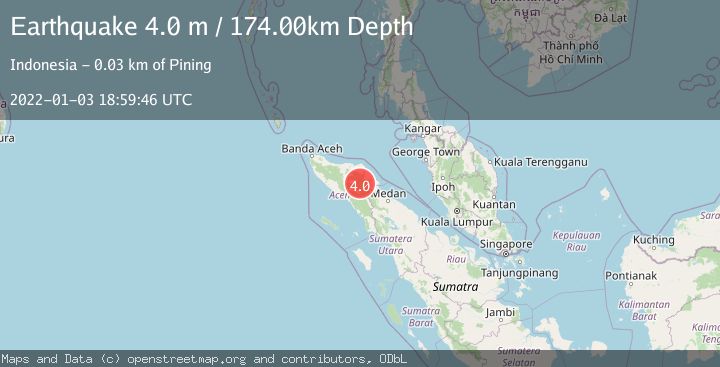 Map of NORTHERN SUMATRA, INDONESIA