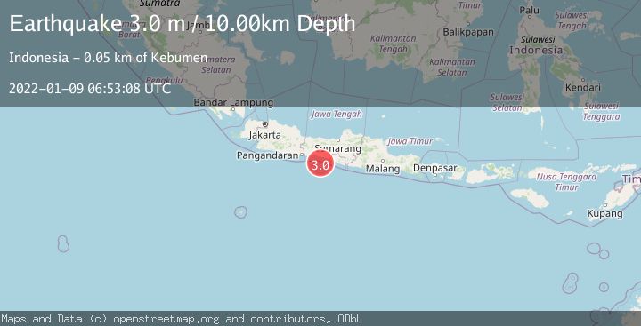 Map of JAVA, INDONESIA