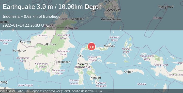 Map of MINAHASA, SULAWESI, INDONESIA