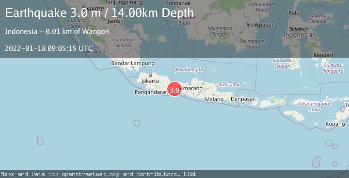 Map of JAVA, INDONESIA