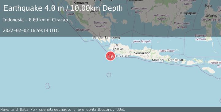 Map of JAVA, INDONESIA