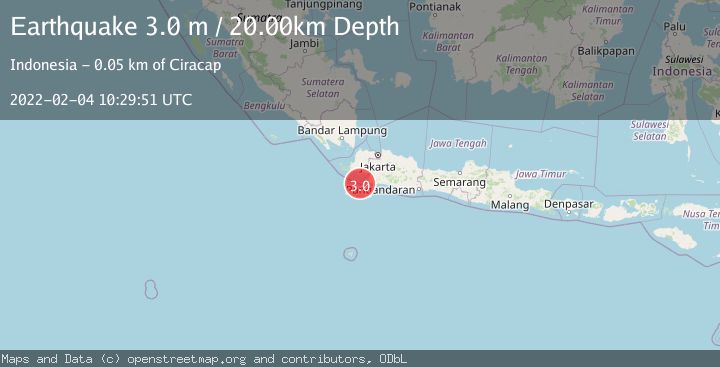 Map of JAVA, INDONESIA