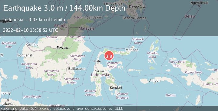 Map of MINAHASA, SULAWESI, INDONESIA