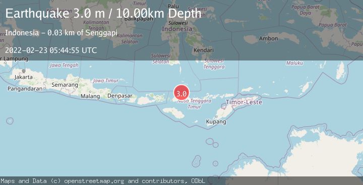 Map of FLORES REGION, INDONESIA