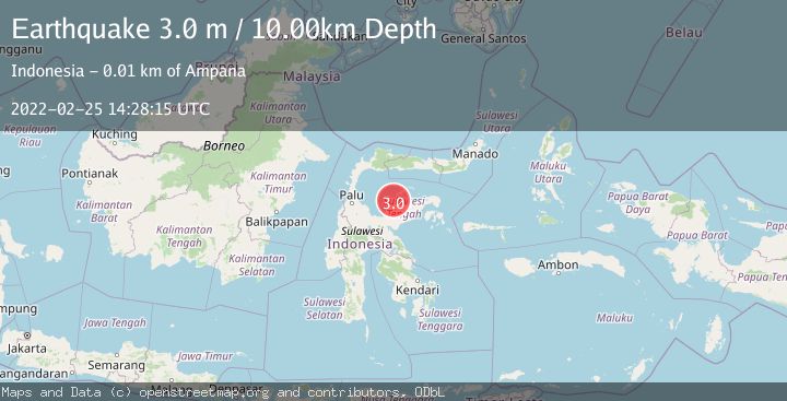 Map of SULAWESI, INDONESIA