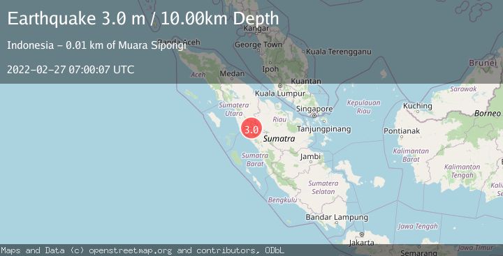 Map of NORTHERN SUMATRA, INDONESIA