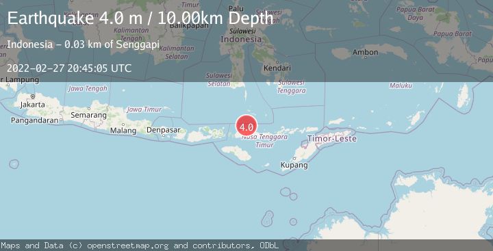 Map of FLORES REGION, INDONESIA