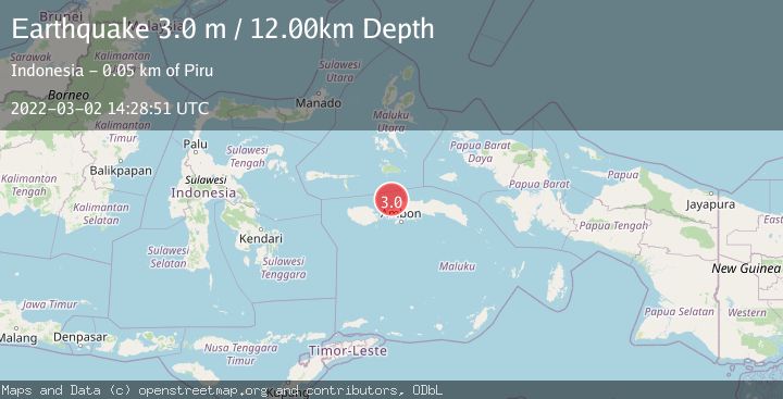 Map of CERAM SEA, INDONESIA