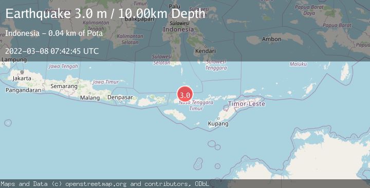 Map of FLORES REGION, INDONESIA