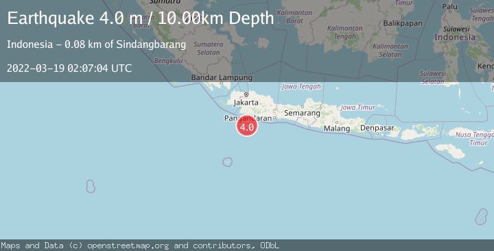 Map of SOUTH OF JAVA, INDONESIA